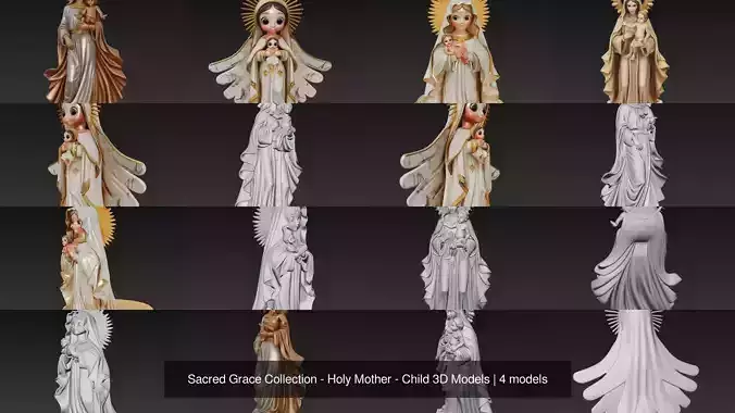 Sacred Grace Collection - Holy Mother - Child 3D Models Sacred Grace Collection - Holy Mother - Child 3D Models