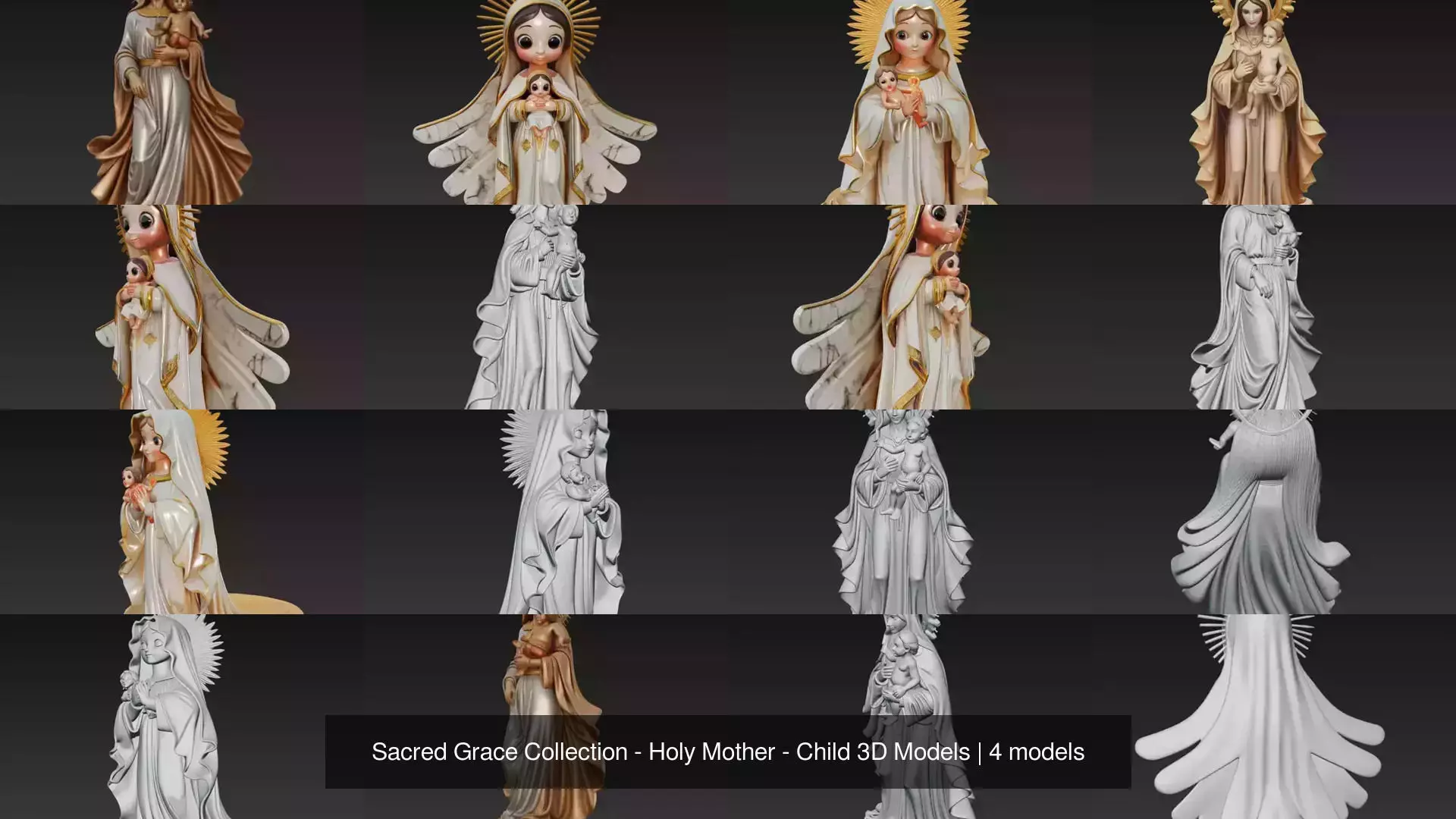 Sacred Grace Collection - Holy Mother - Child 3D Models _0