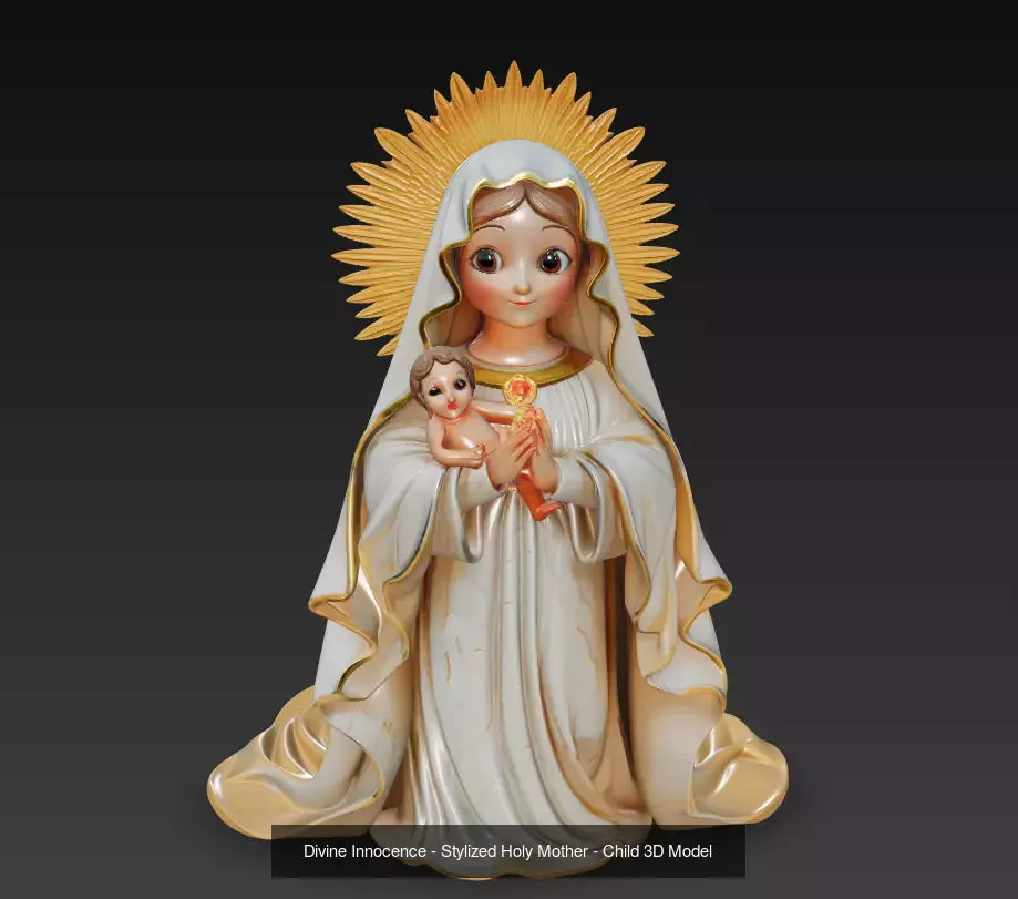 Sacred Grace Collection - Holy Mother - Child 3D Models _3