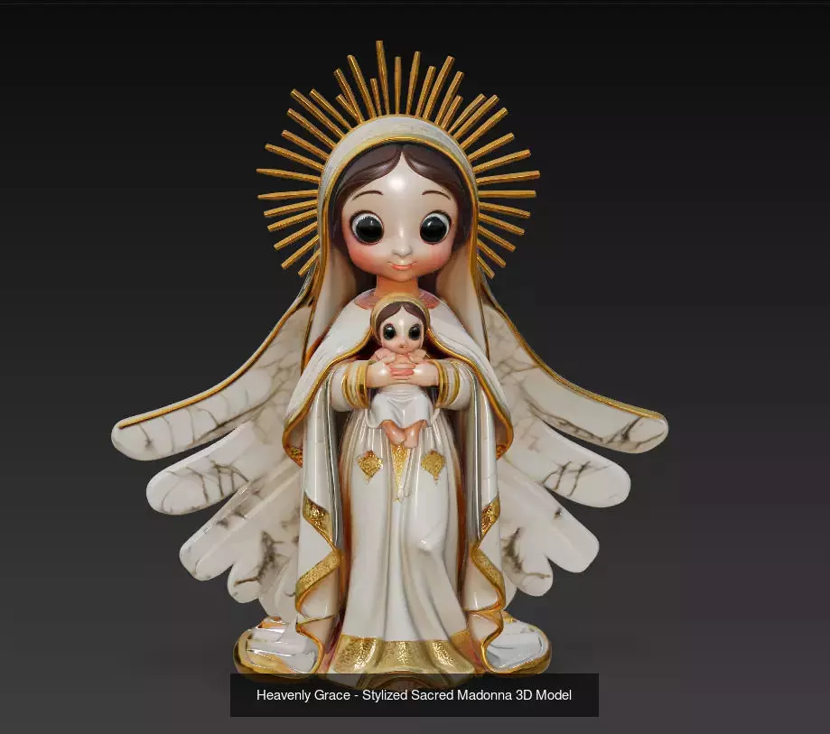 Sacred Grace Collection - Holy Mother - Child 3D Models _2