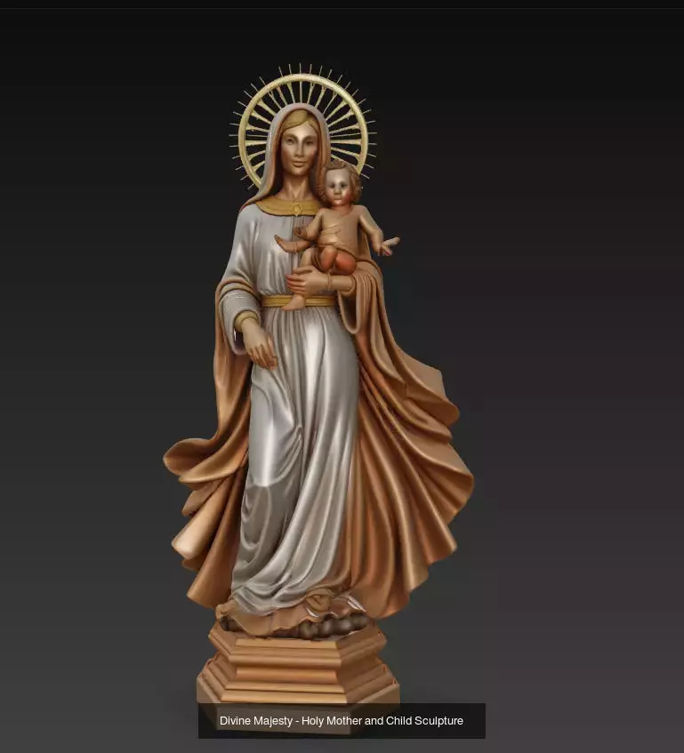 Sacred Grace Collection - Holy Mother - Child 3D Models _1