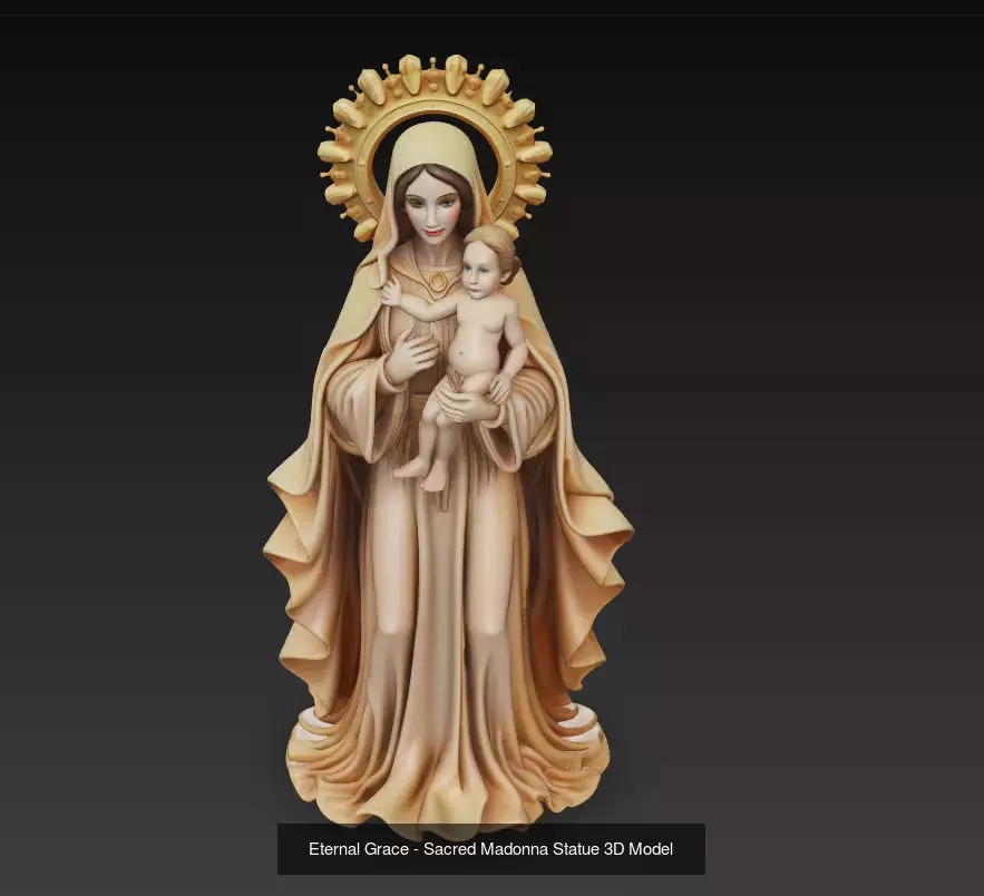 Sacred Grace Collection - Holy Mother - Child 3D Models _4