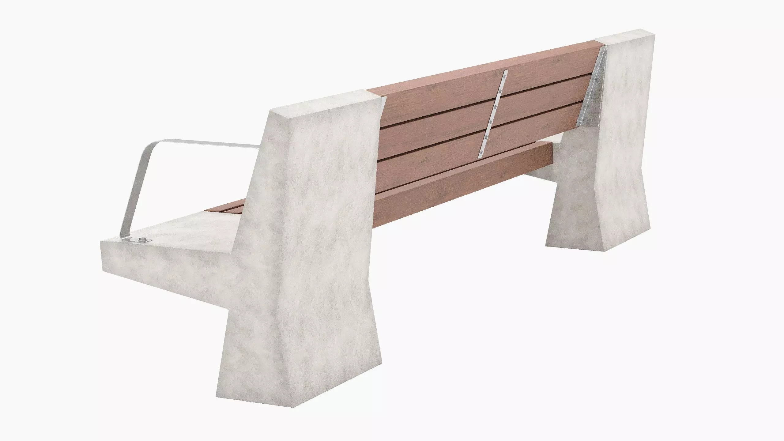 Street Bench  3D model_3