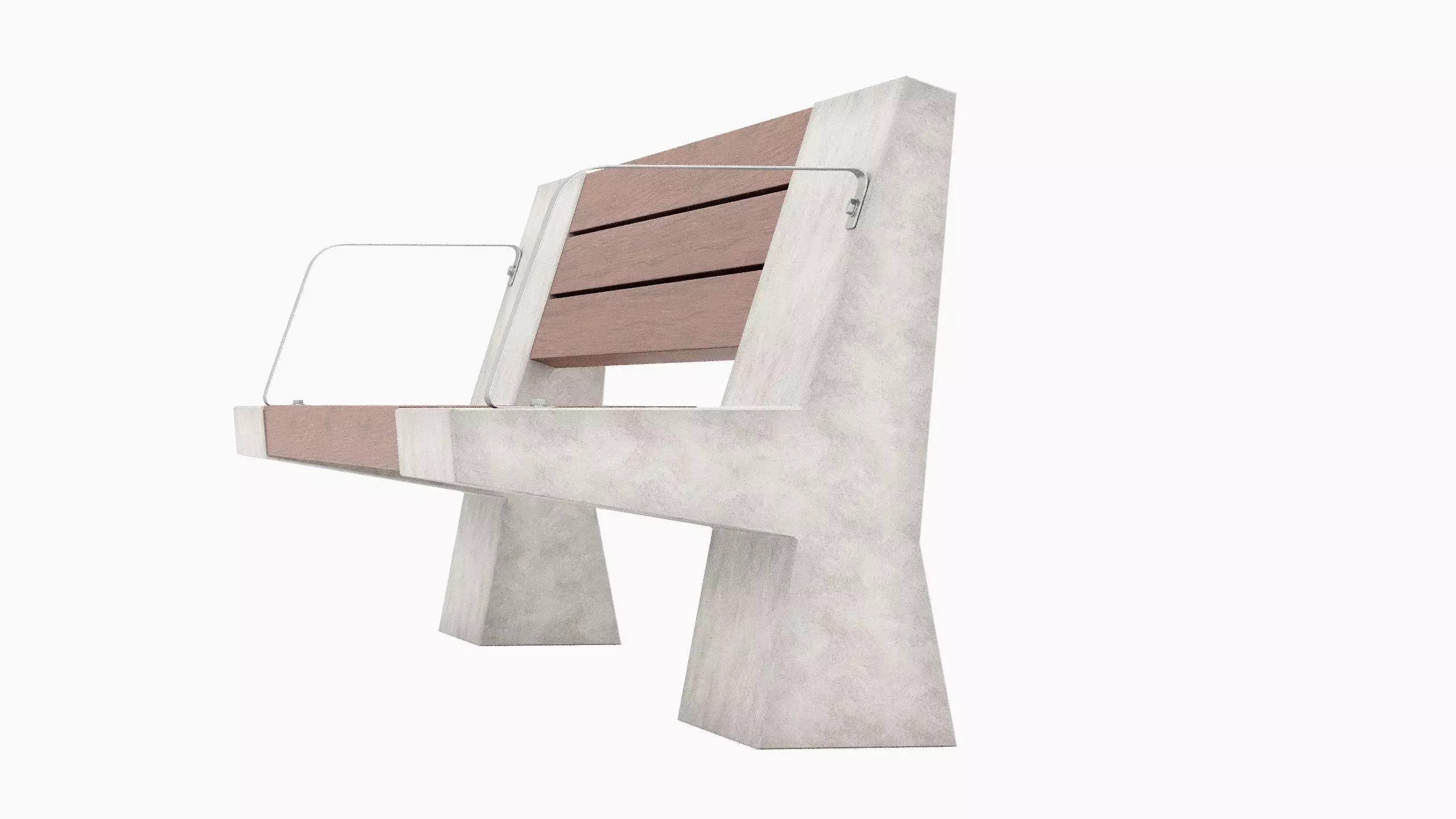 Street Bench  3D model_5