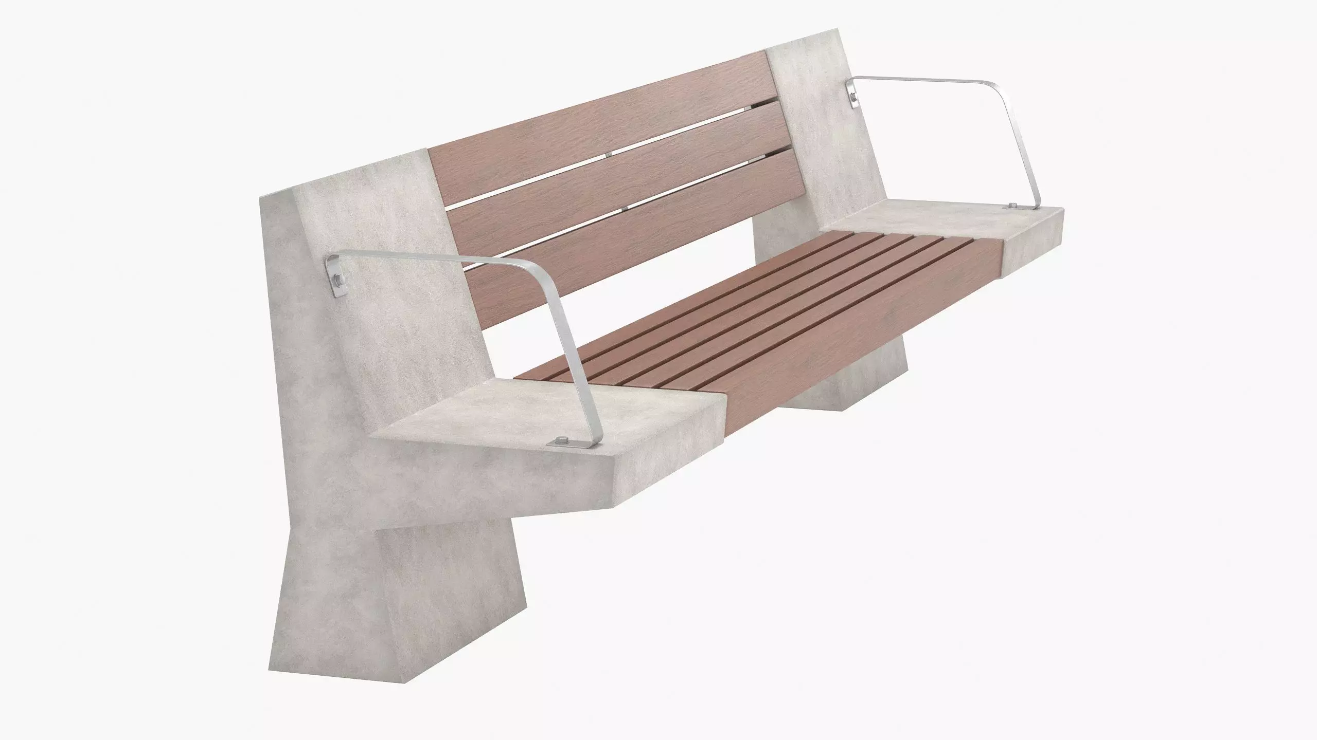Street Bench  3D model_2