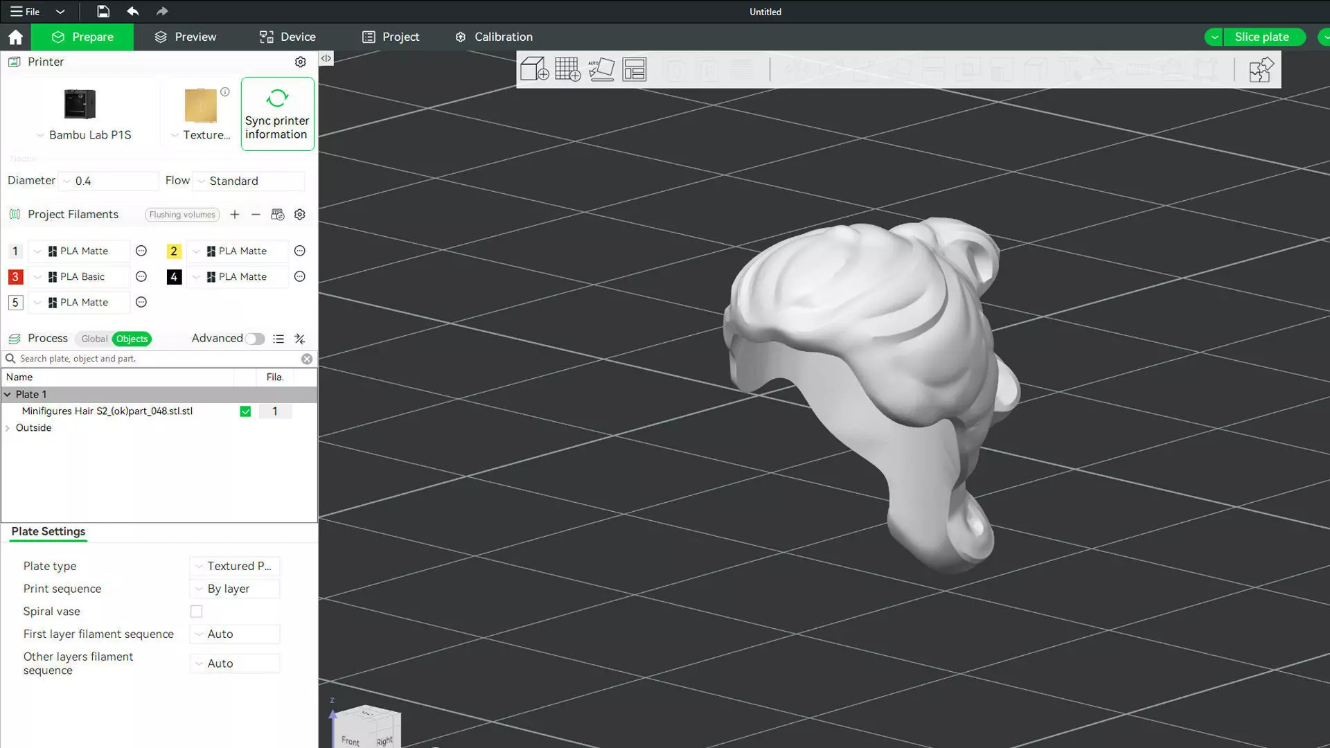 Custom3Dprint Minifigure Accessory - Minifigure Hair S2 - 049 3D print model_2