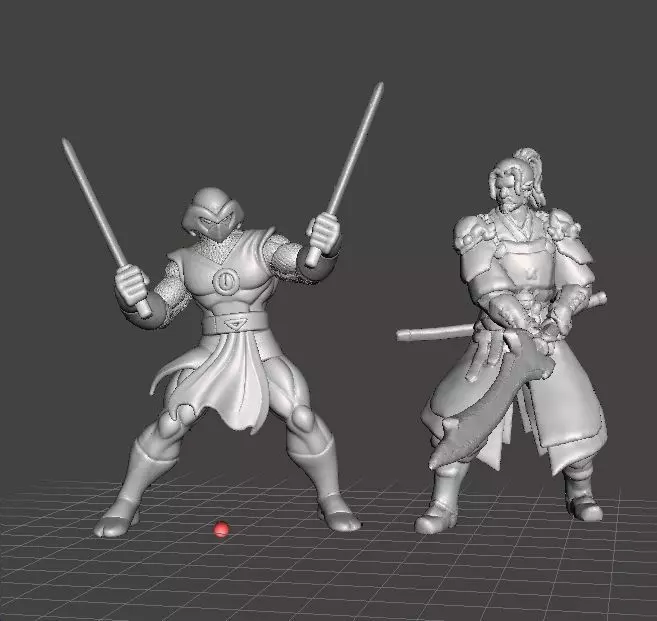 SHADOW DRAGON NINJA MINIATURE MODEL FANTASY GAMES RPG DND 3D print model_2