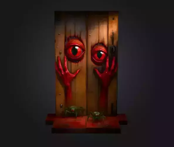 Creepy Red Alert Low-poly 3D model