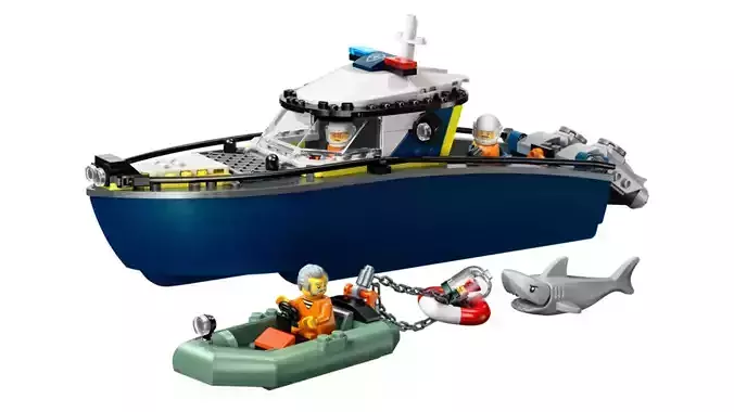 TwindBricks3D - 60456 Police Boat Chase 3D print model