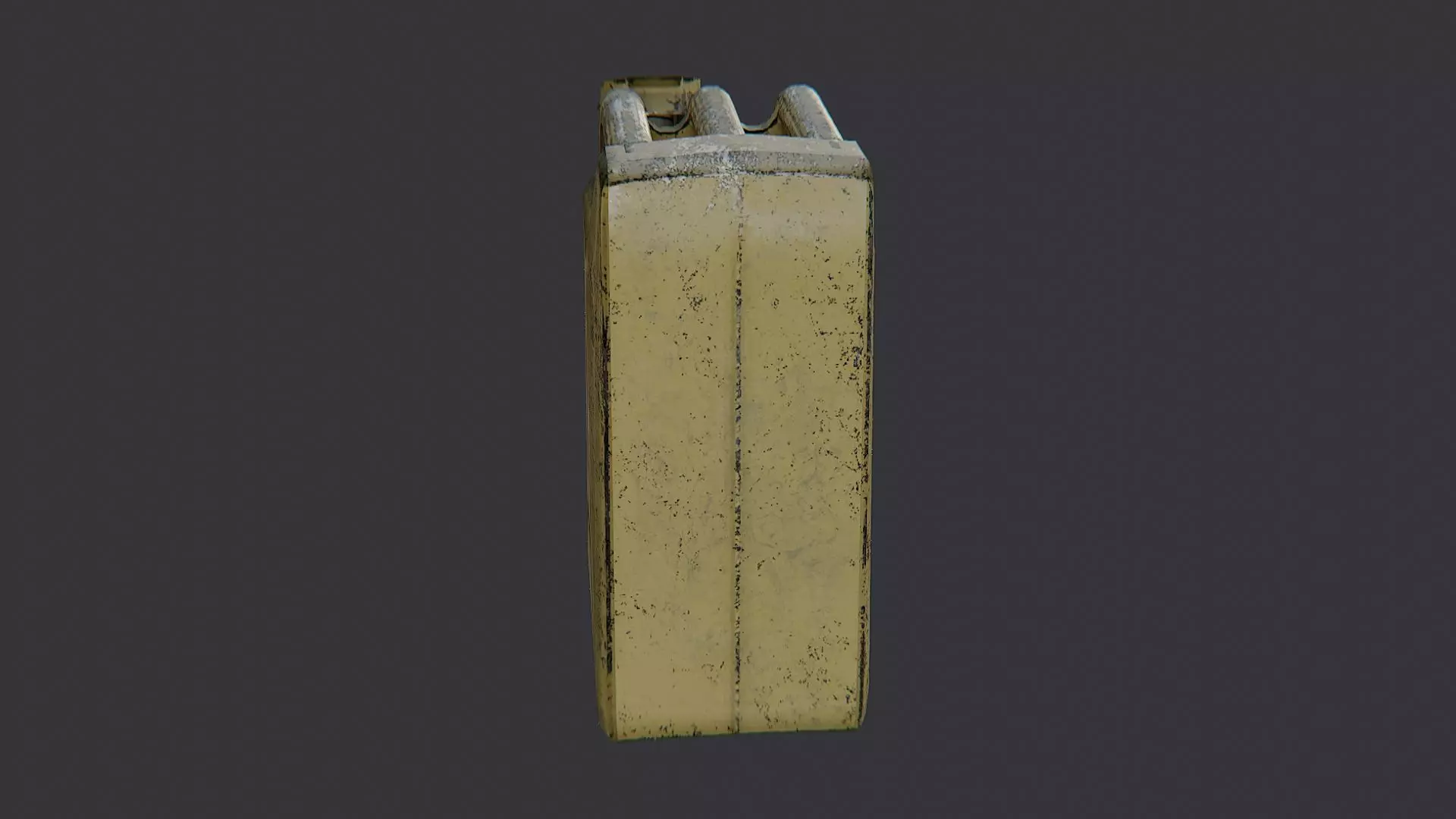 Jerry Can Gas Container Dirty Yellow Low-poly 3D model_1