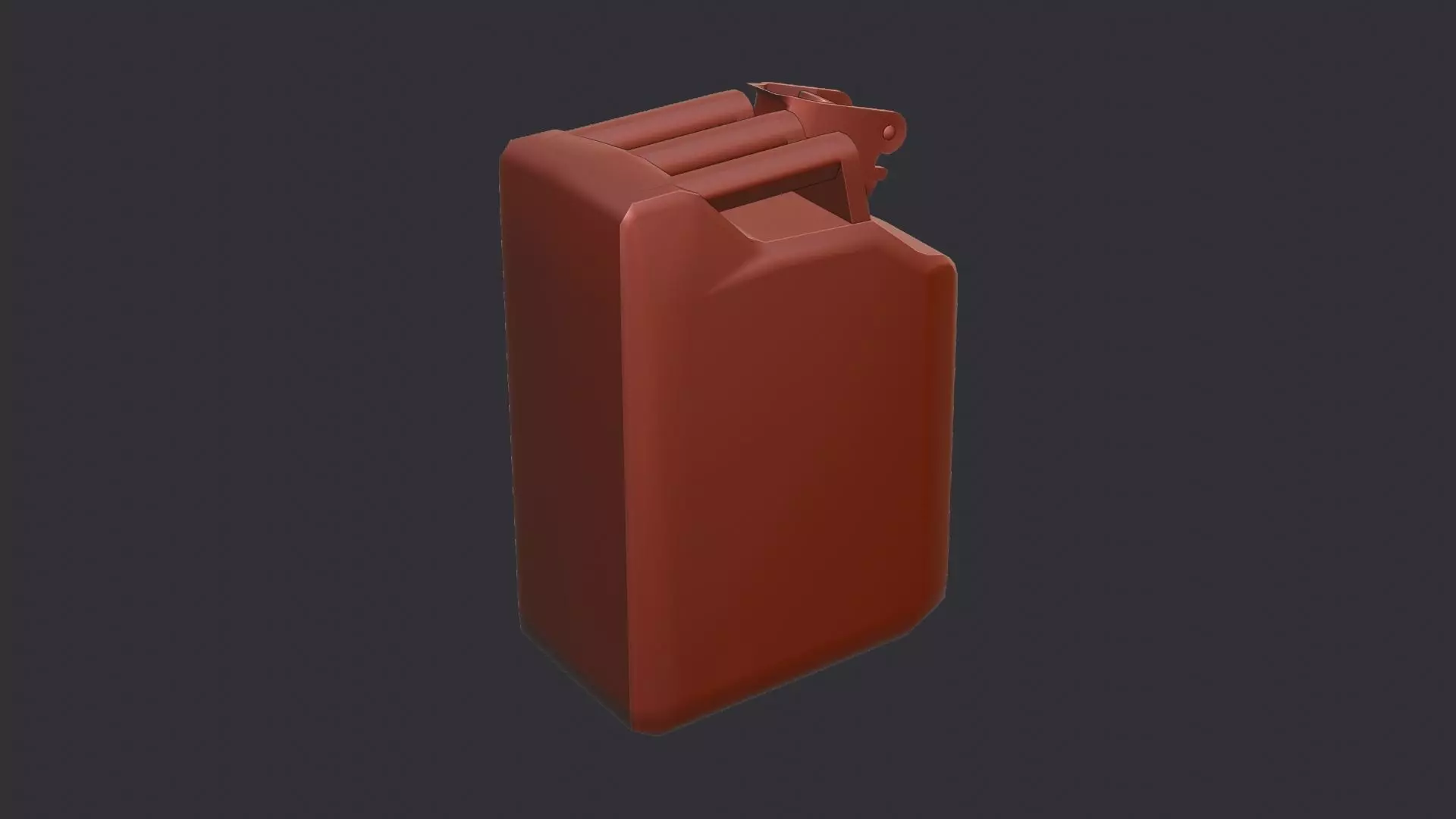 Jerry Can Gas Container Dirty Yellow Low-poly 3D model_6