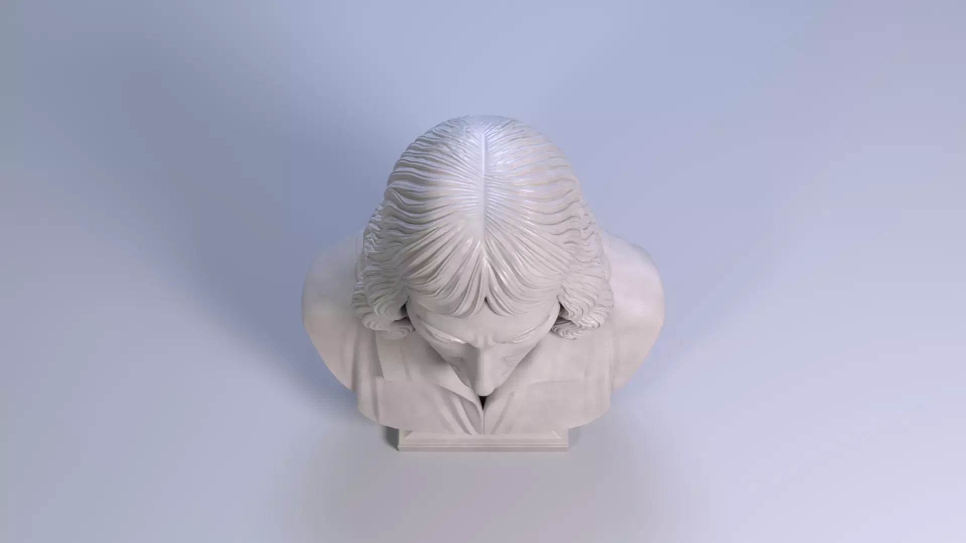 Rene Descartes Bust Sculpture 3D Printable File 3D print model_8