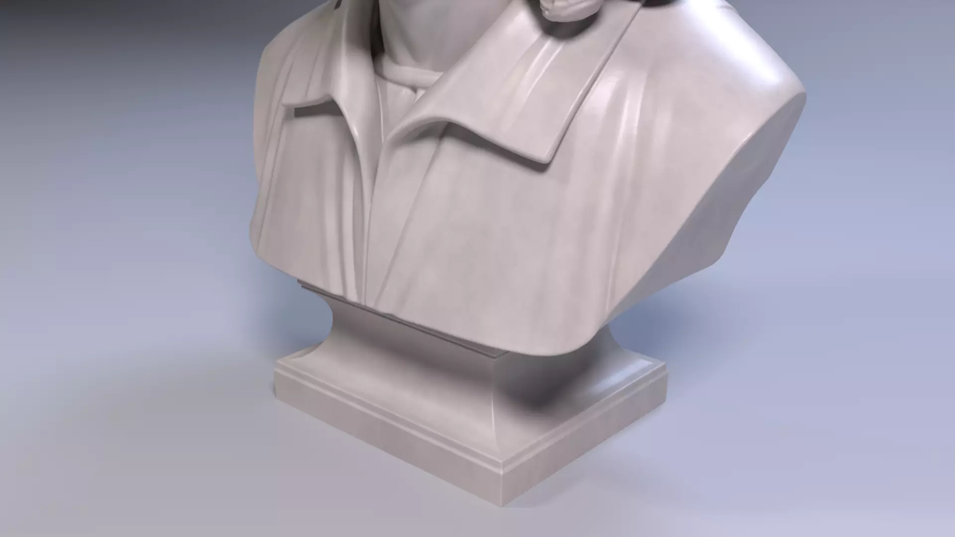 Rene Descartes Bust Sculpture 3D Printable File 3D print model_11