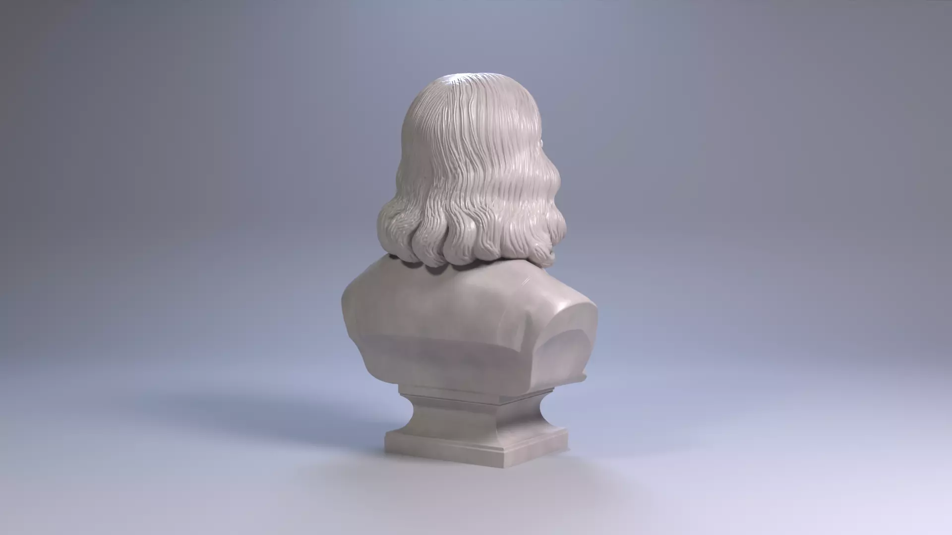 Rene Descartes Bust Sculpture 3D Printable File 3D print model_19