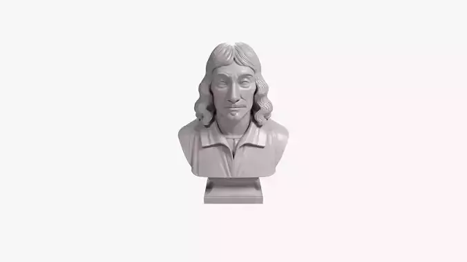 Rene Descartes Bust Sculpture 3D Printable File