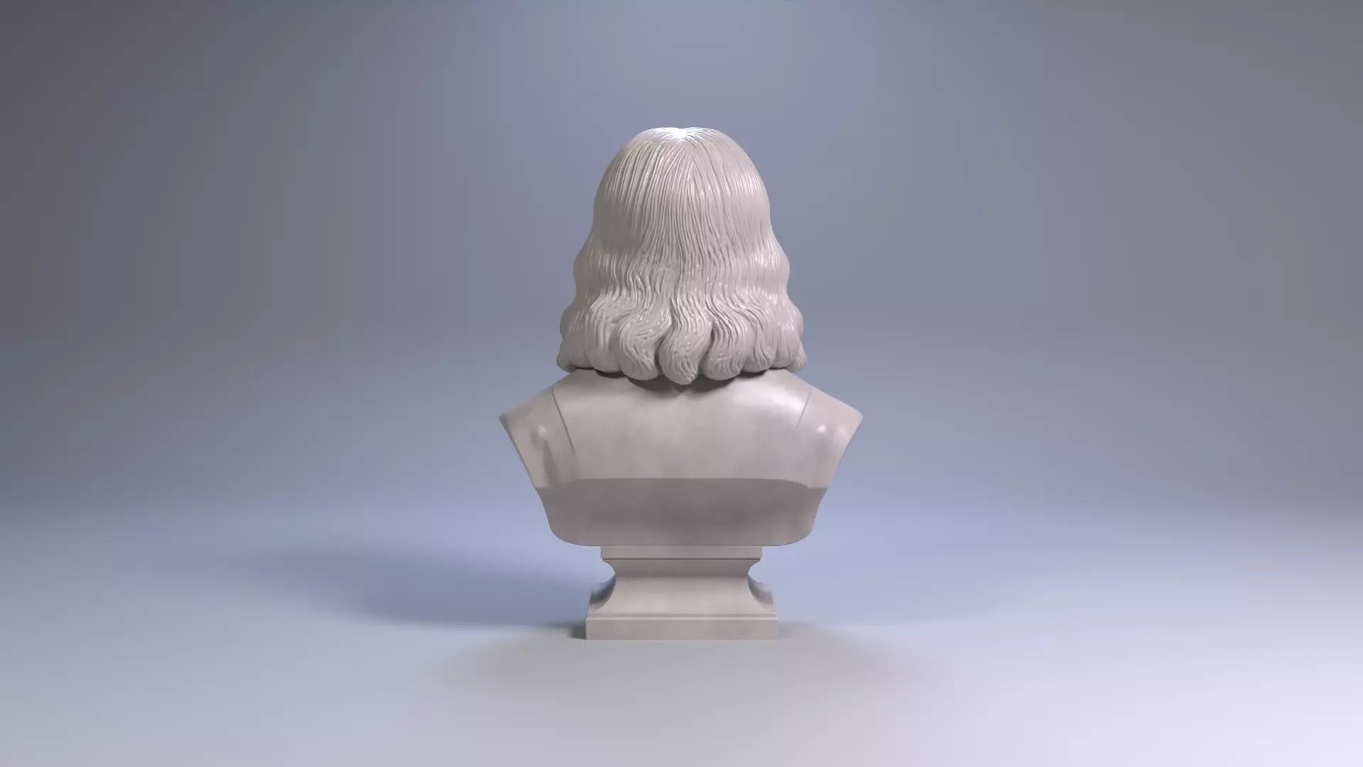Rene Descartes Bust Sculpture 3D Printable File 3D print model_15