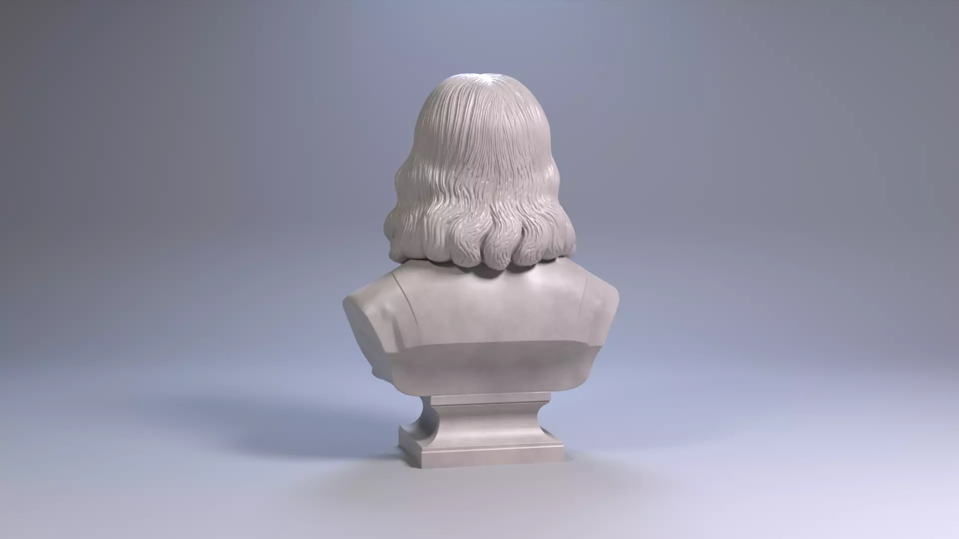 Rene Descartes Bust Sculpture 3D Printable File 3D print model_18