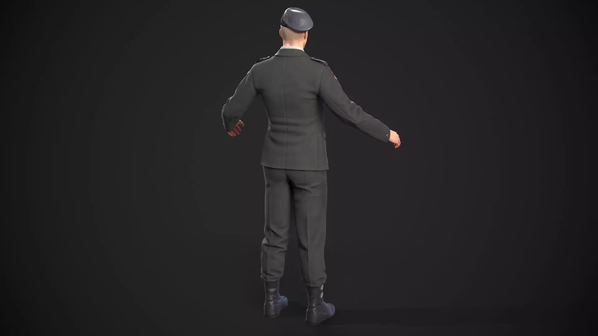 military officer navy united states 3D model Low-poly 3D model_20