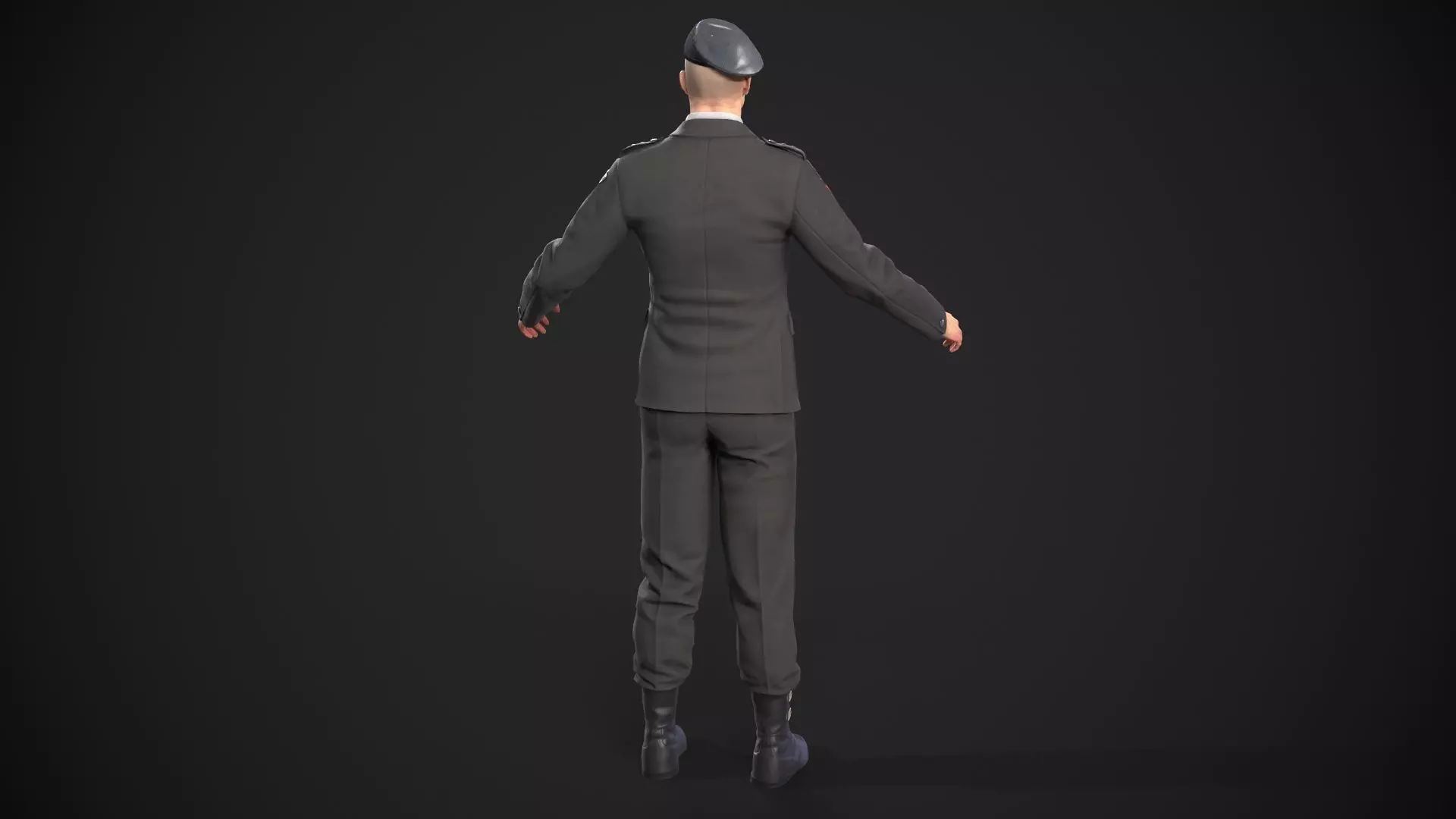 military officer navy united states 3D model Low-poly 3D model_21