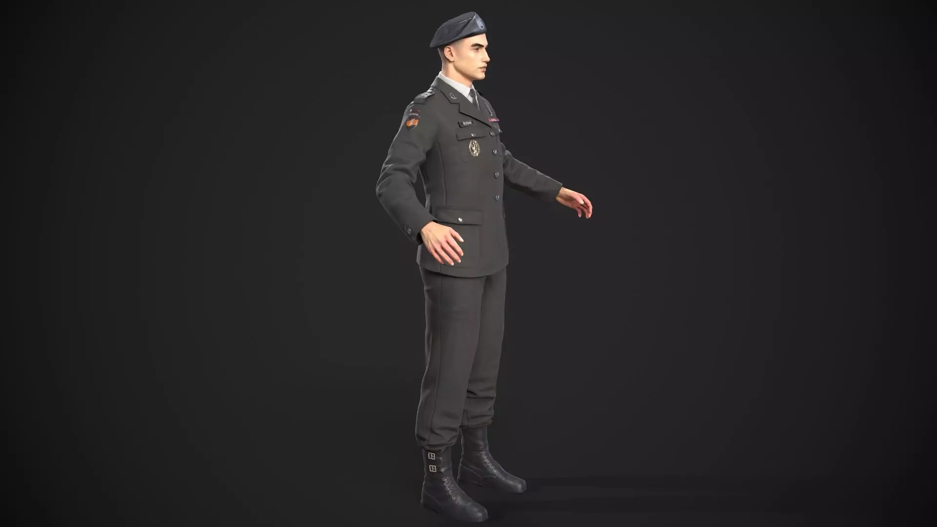 military officer navy united states 3D model Low-poly 3D model_12