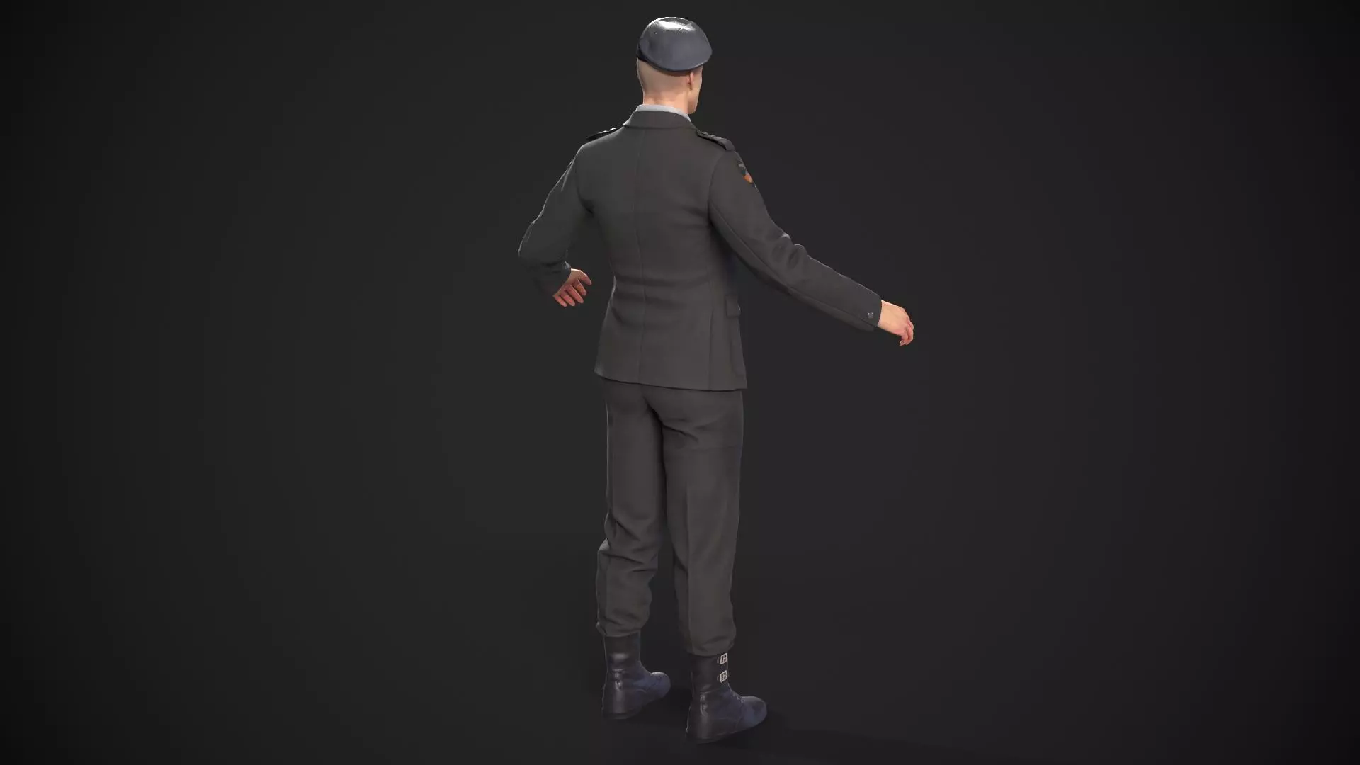 military officer navy united states 3D model Low-poly 3D model_34