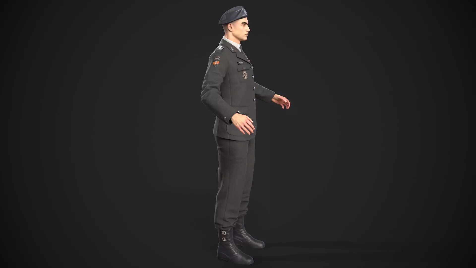 military officer navy united states 3D model Low-poly 3D model_13