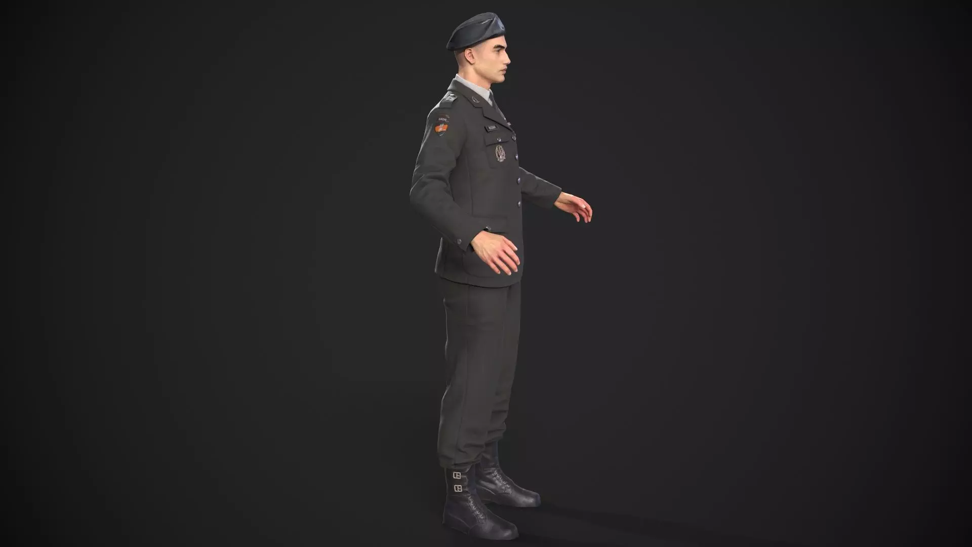 military officer navy united states 3D model Low-poly 3D model_28