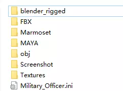military officer navy united states 3D model Low-poly 3D model_2