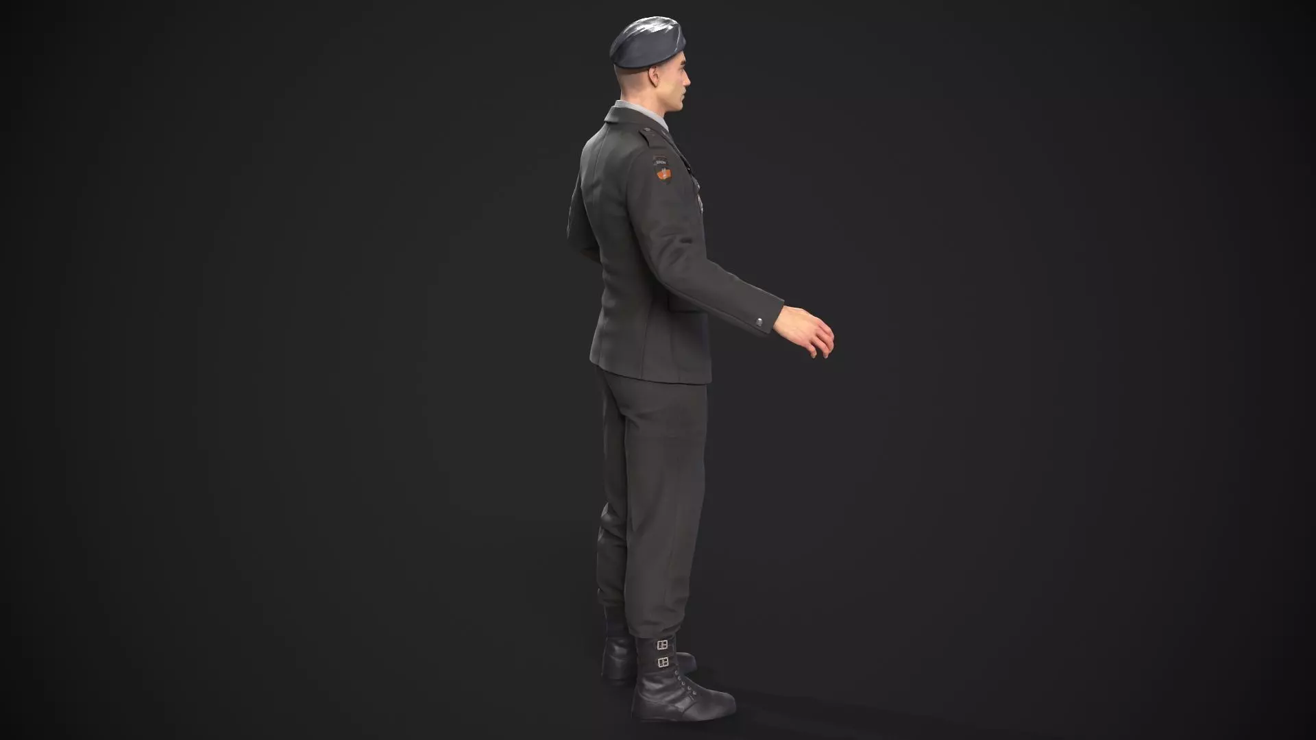 military officer navy united states 3D model Low-poly 3D model_31