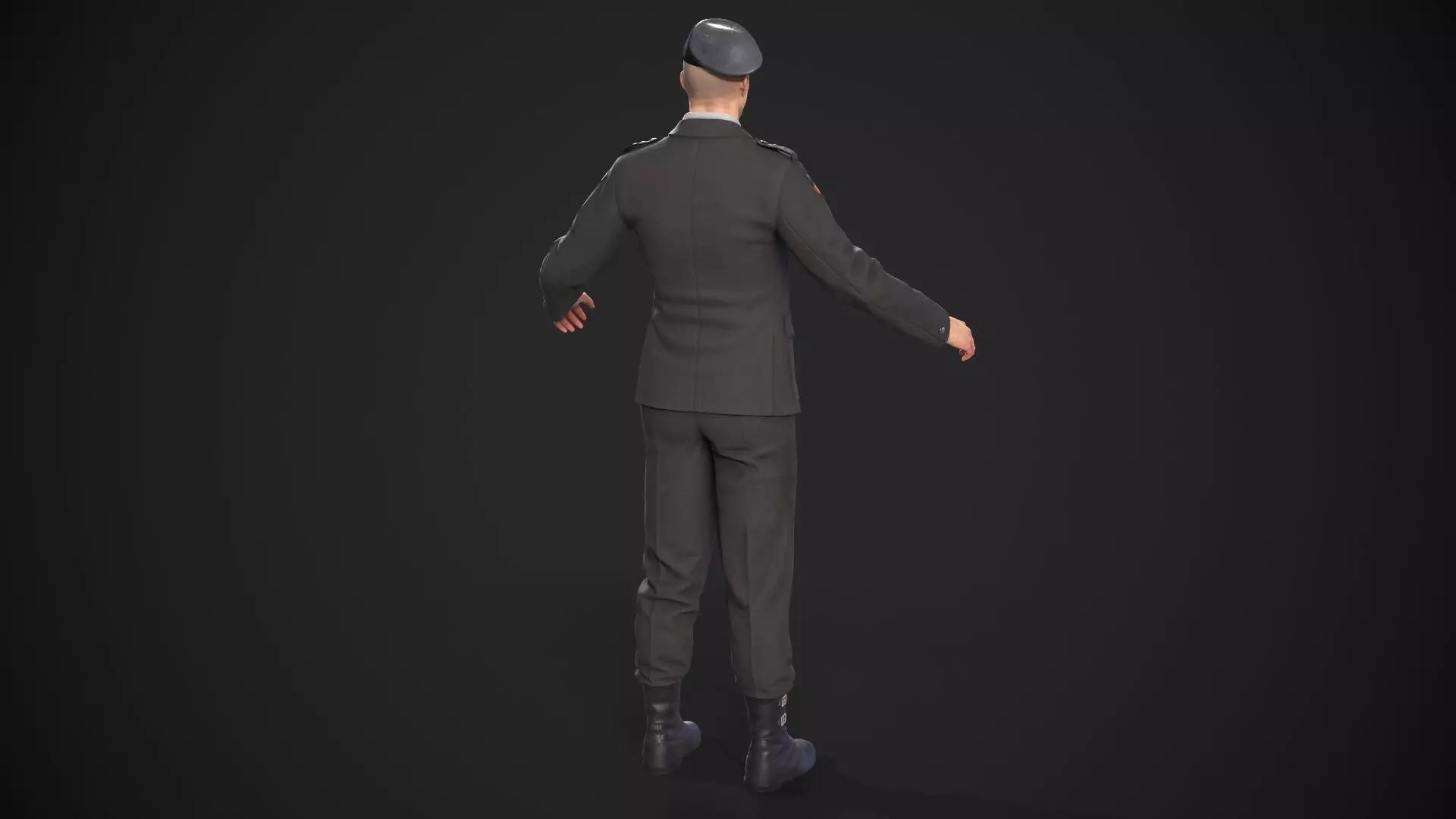 military officer navy united states 3D model Low-poly 3D model_35