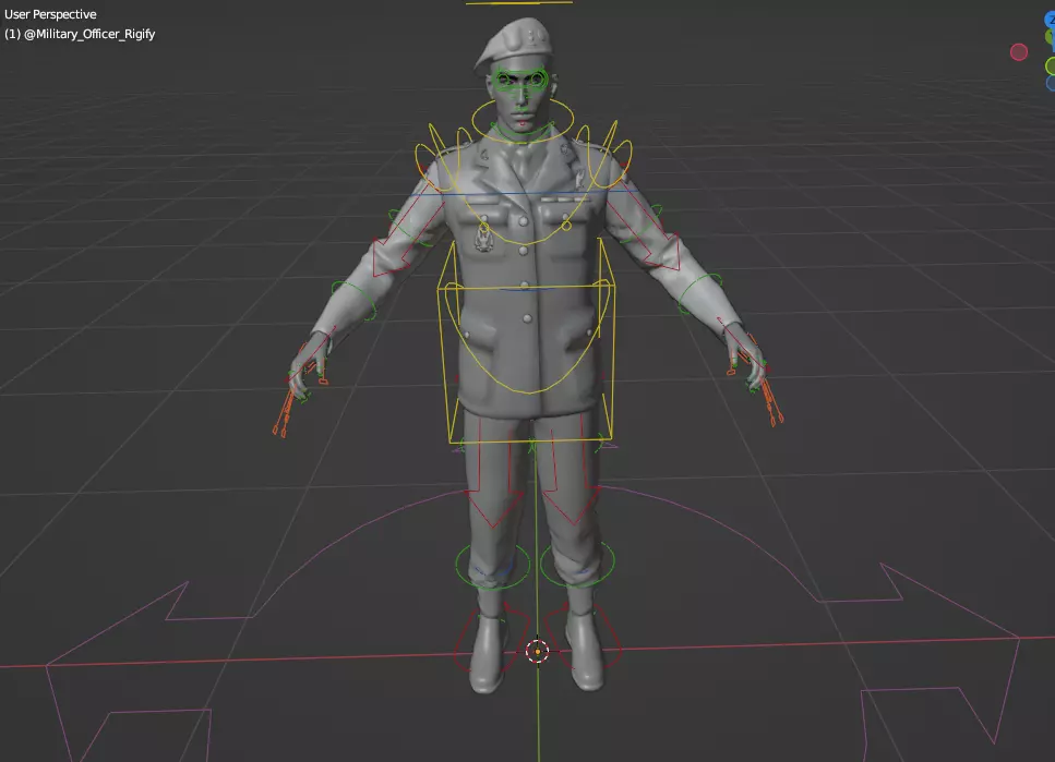 military officer navy united states 3D model Low-poly 3D model_5