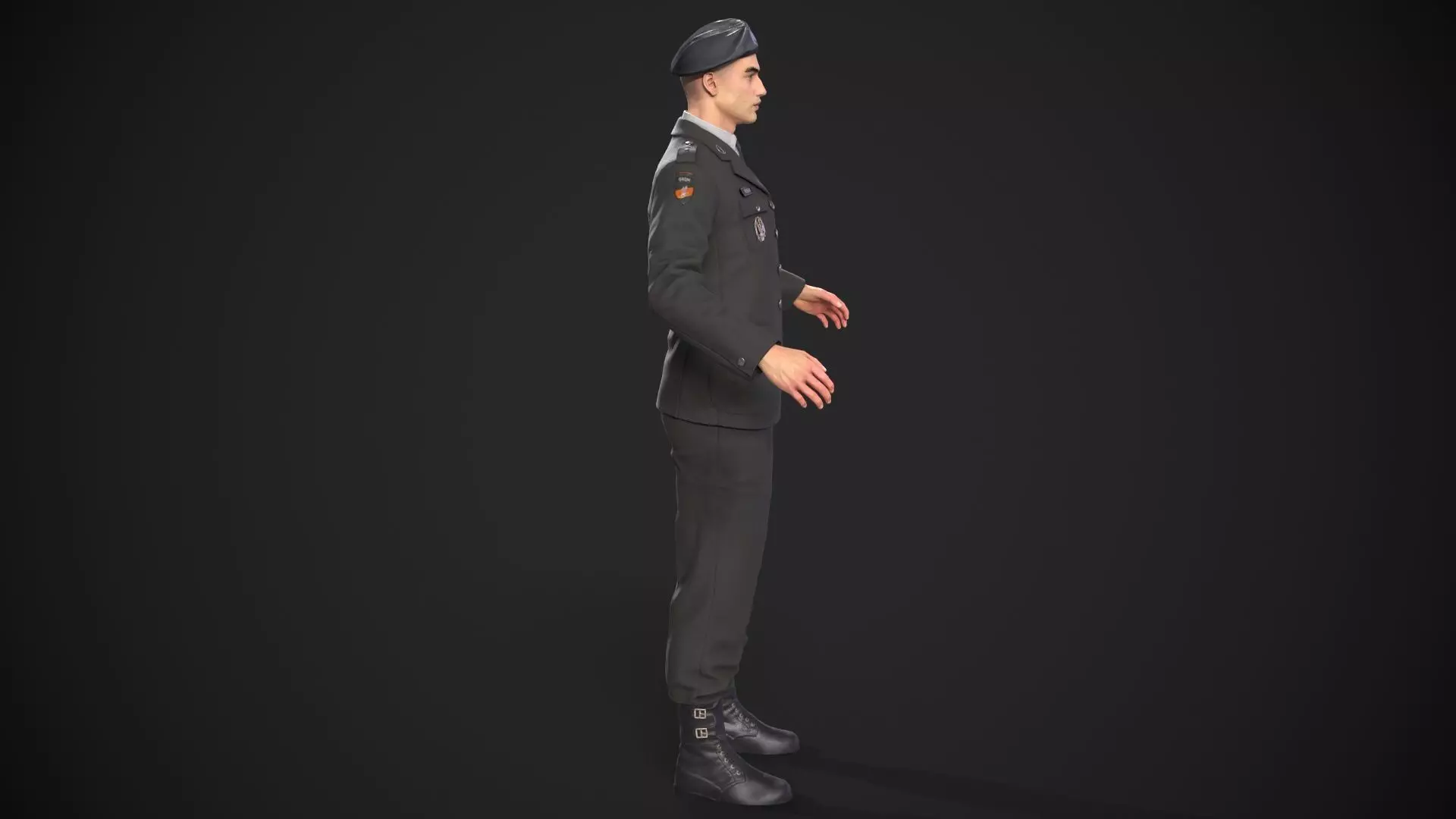 military officer navy united states 3D model Low-poly 3D model_29