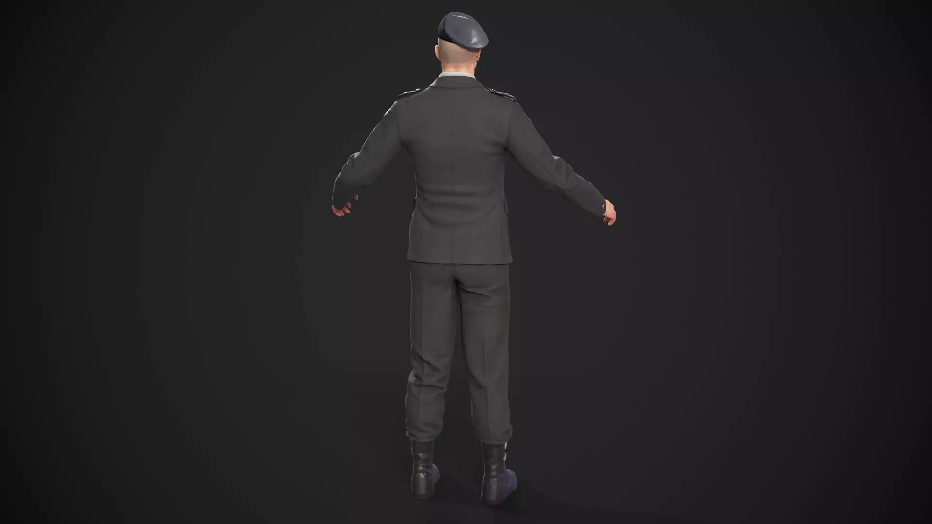 military officer navy united states 3D model Low-poly 3D model_36