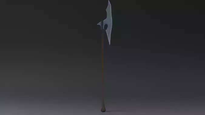 Halberd Low Poly 3D Model