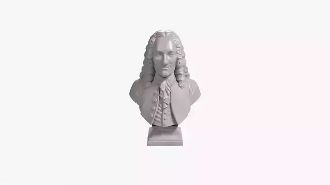 Voltaire Bust Sculpture 3D Printable STL File