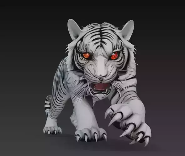 White Tiger - Guardian Beast 3D Model