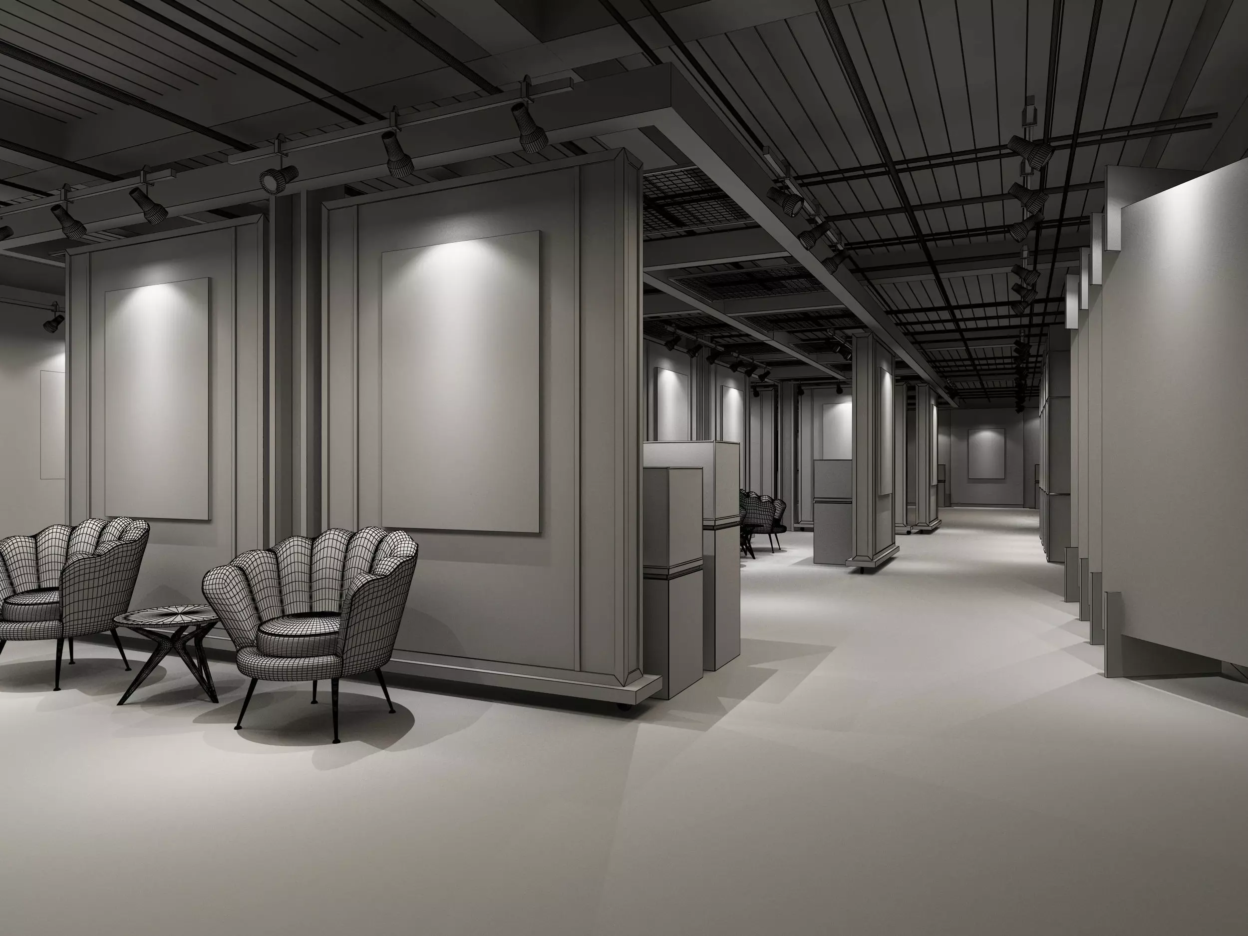 museum Low-poly 3D model_9