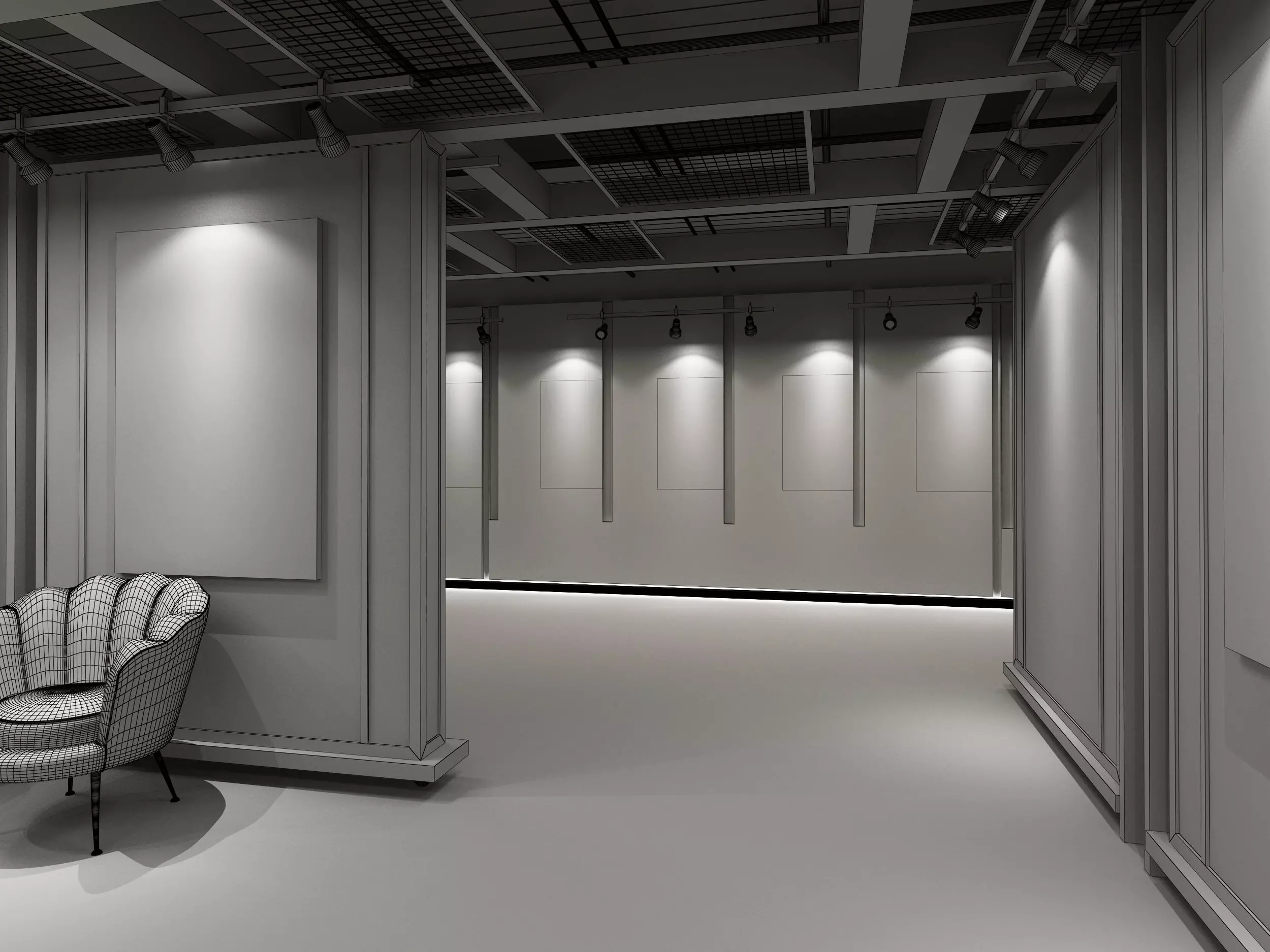 museum Low-poly 3D model_12