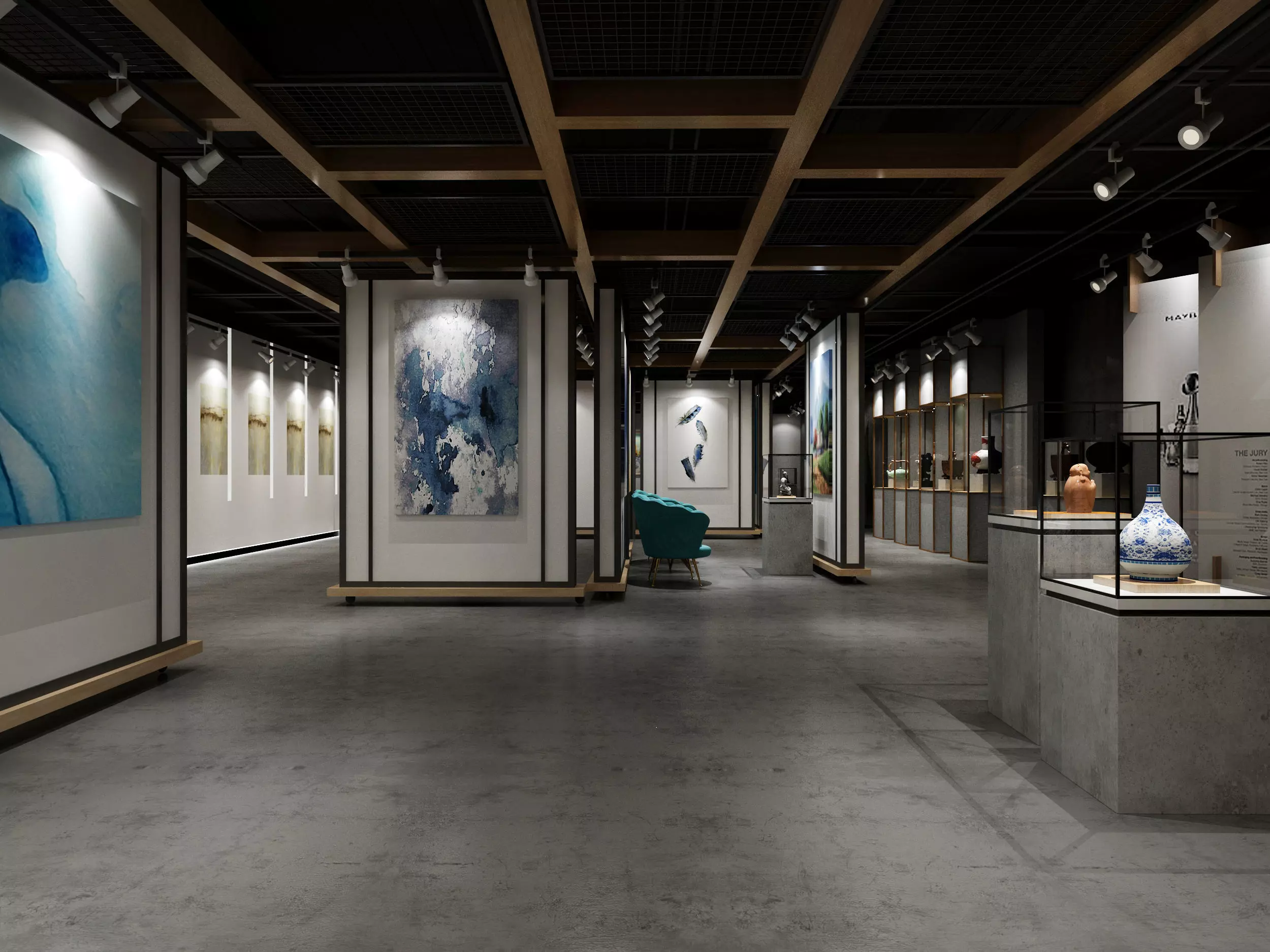 museum Low-poly 3D model_1