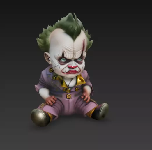 Joker baby 3D model_0