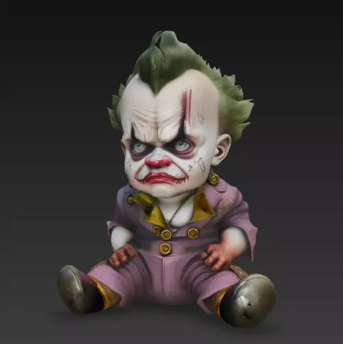 Joker baby 3D model_1