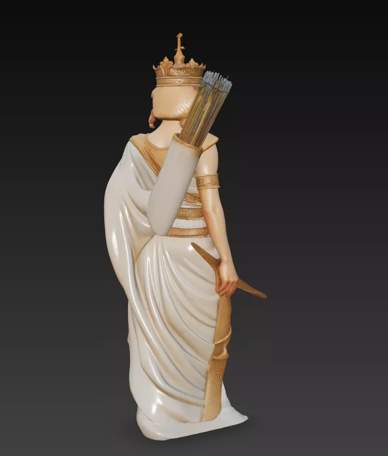 Artemis - Greek Goddess of the Hunt 3D Model 3D print model_2