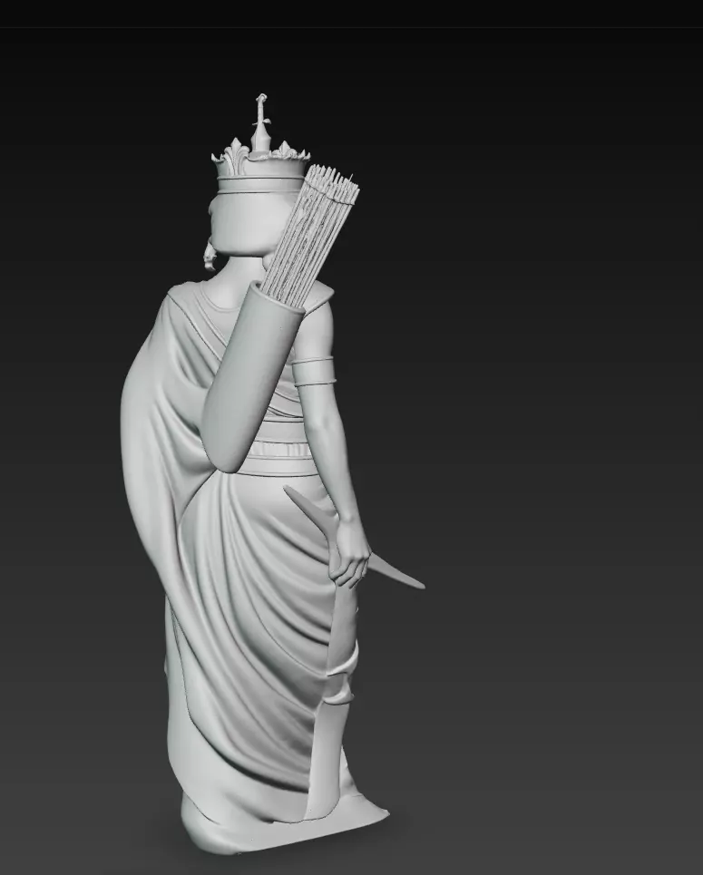 Artemis - Greek Goddess of the Hunt 3D Model 3D print model_9