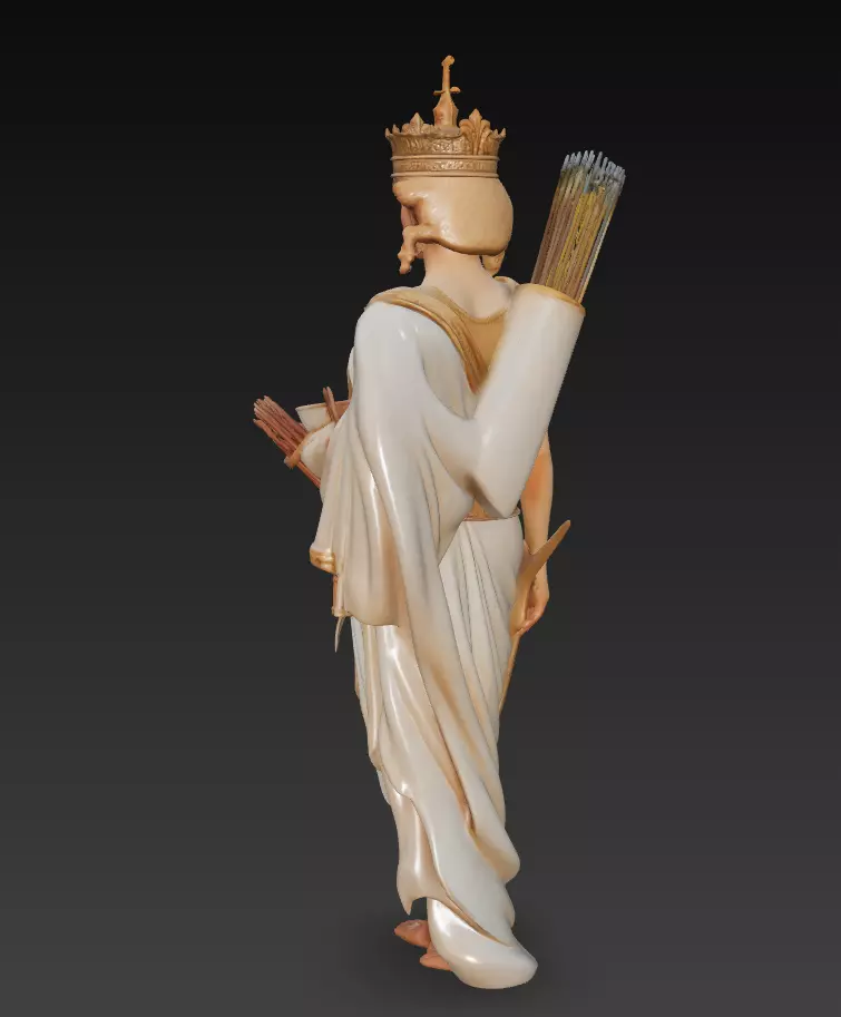 Artemis - Greek Goddess of the Hunt 3D Model 3D print model_4