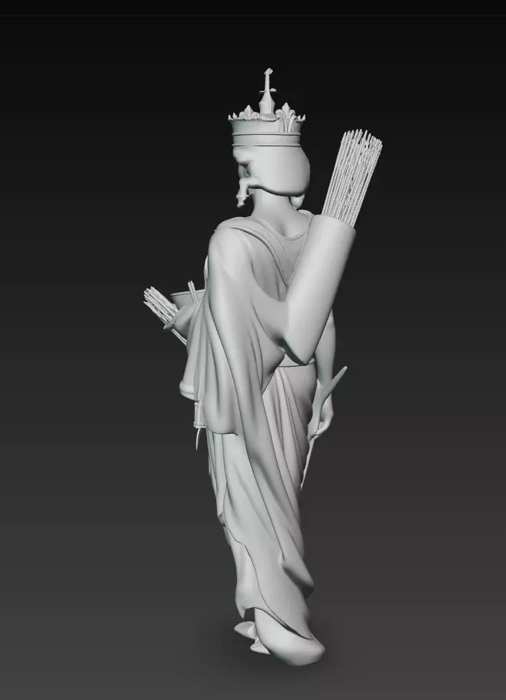 Artemis - Greek Goddess of the Hunt 3D Model 3D print model_8