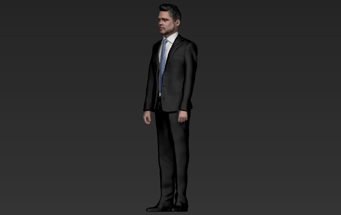 Brad Pitt full figurine textured 3D print model_10