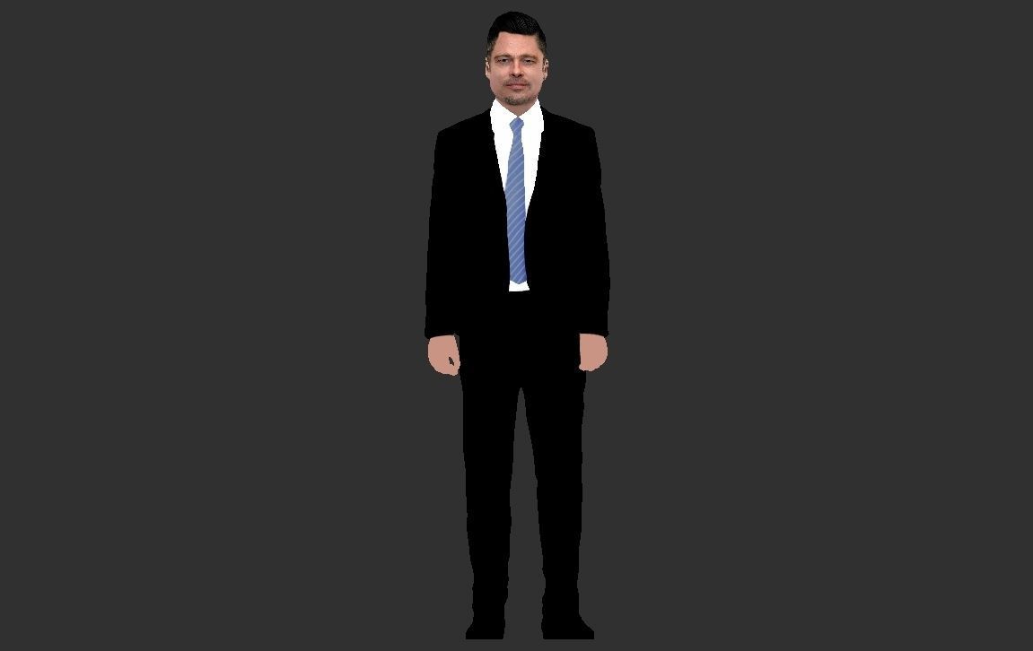 Brad Pitt full figurine textured 3D print model_21