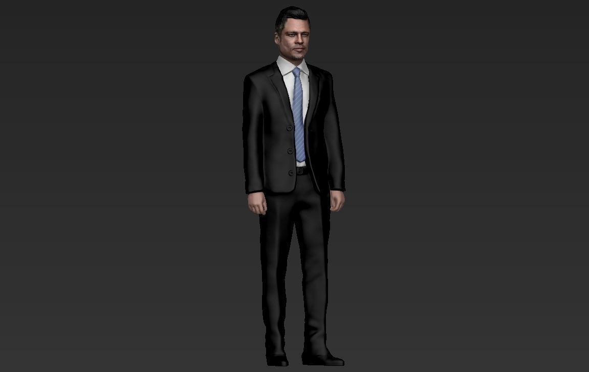 Brad Pitt full figurine textured 3D print model_16