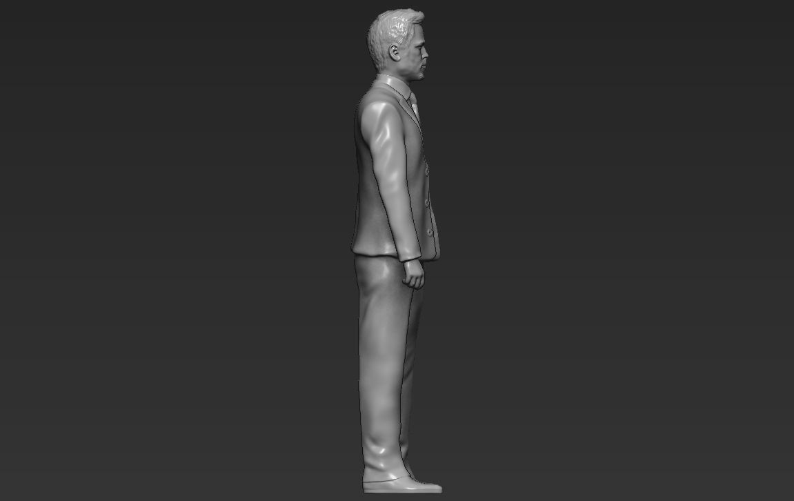 Brad Pitt full figurine textured 3D print model_27