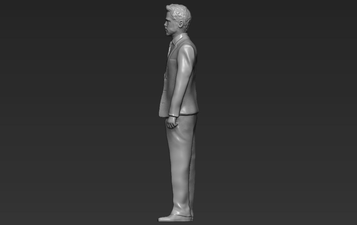 Brad Pitt full figurine textured 3D print model_25